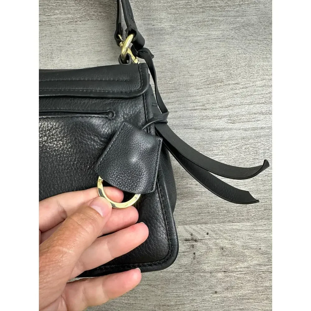 Radley London Cording Street Medium Grab Satchel Bag Purse Black Leather